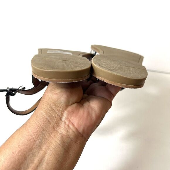 Franco Sarto Summer Sandals Synthetic Womens Sz 8.5M Sling Back Toe Ring Strappy - Picture 8 of 10